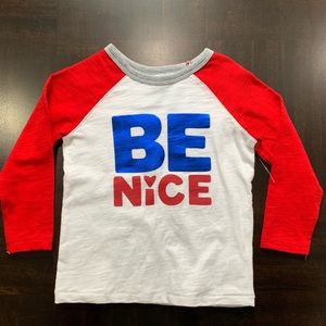 “Be Nice” Long Sleeve T-Shirt Size 18-24 M